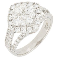 Bague en or blanc 18 carats et diamants