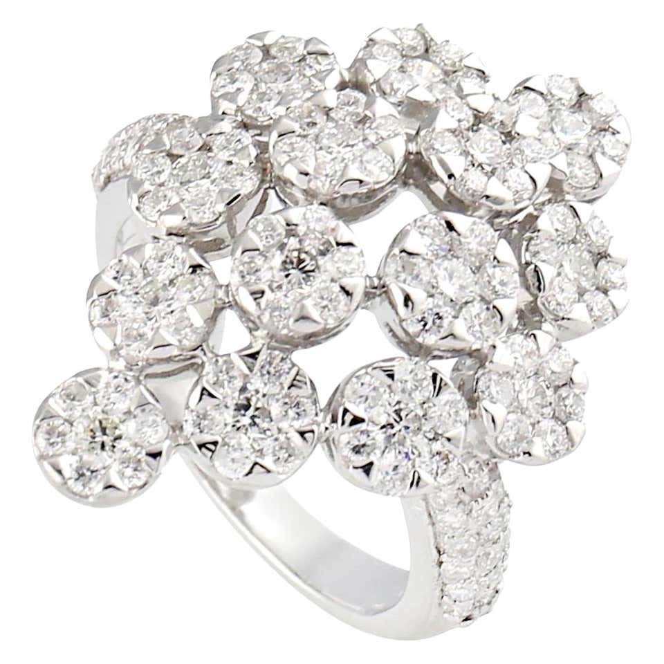 Customizable Fancy Diamond 18 Karat Gold Between the Finger Ring For ...