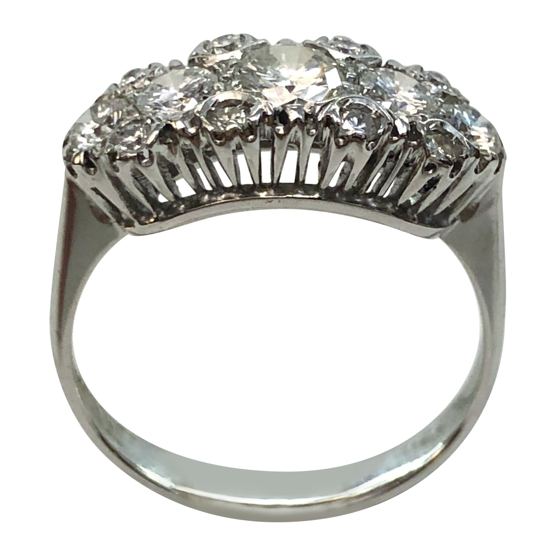 Bague en or blanc 18 carats et diamants