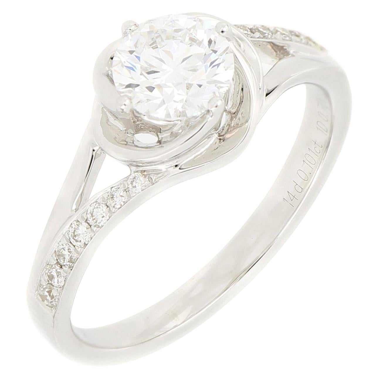 Bague en or blanc 18 carats et diamants