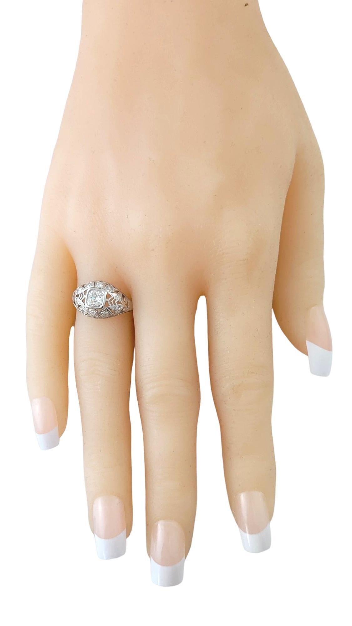Women's 18 Karat White Gold Diamond Ring Size 5.75 #16827 For Sale