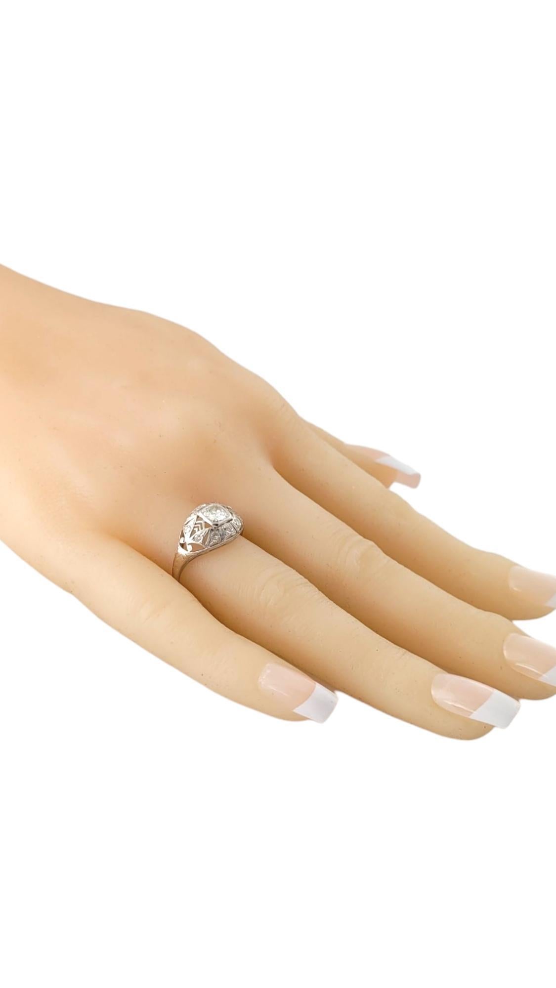 18 Karat White Gold Diamond Ring Size 5.75 #16827 For Sale 1