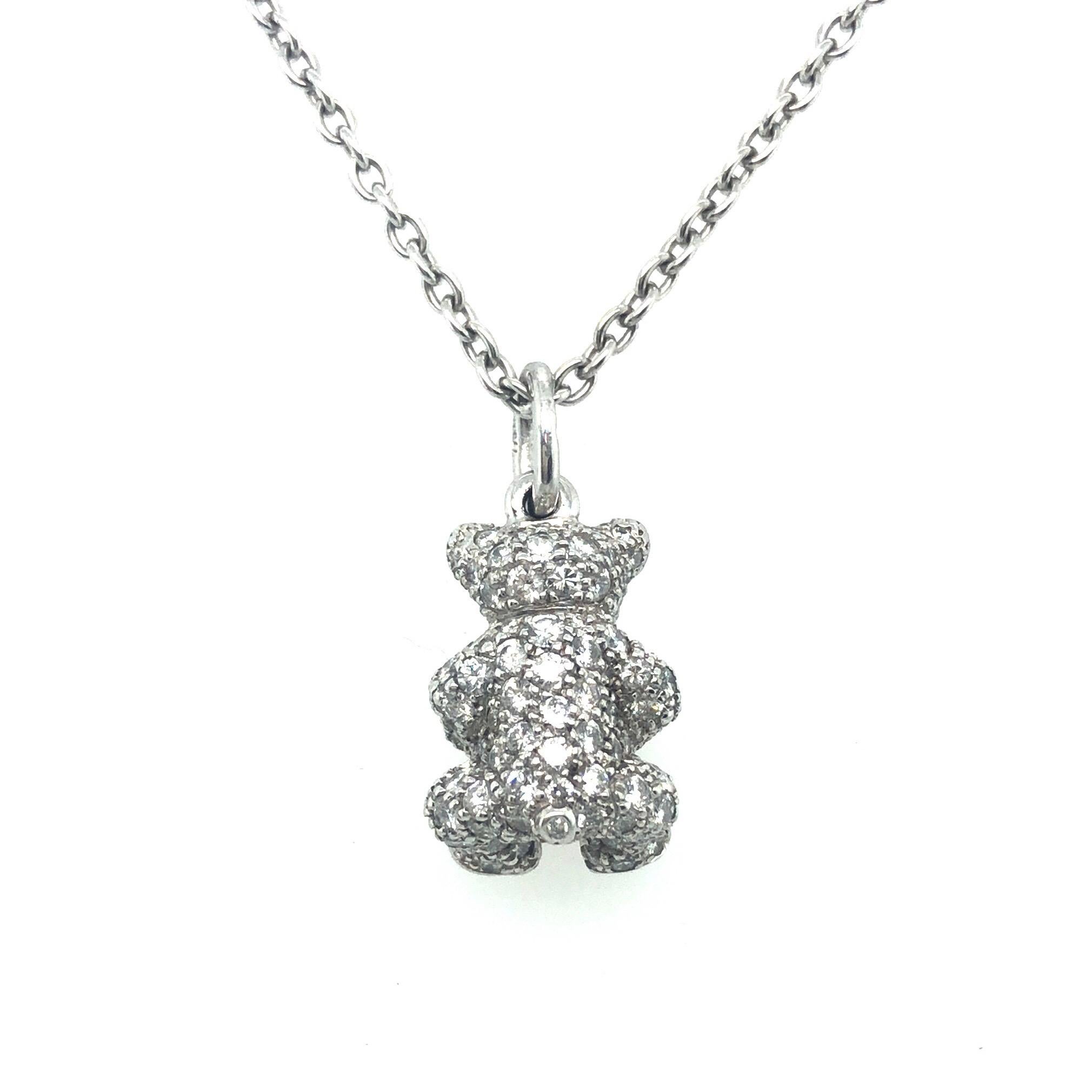 swarovski bear necklace