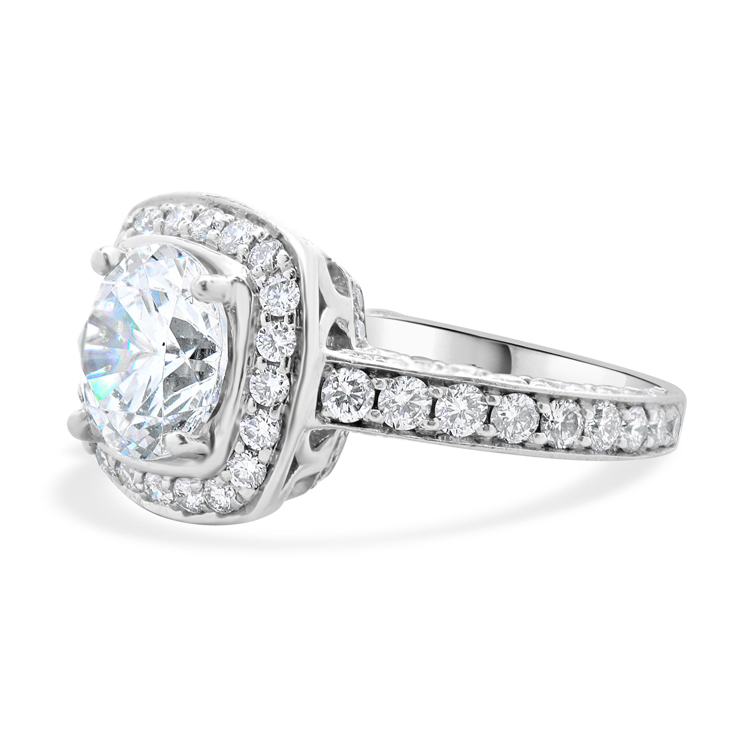 Material: 18K white gold
Diamonds: 110 round brilliant cut = 1.45cttw 
Color: G
Clarity: VS1-2
Ring Size: 6 (please allow up to 2 additional business days for sizing requests)
Dimensions: ring top measures 12.2mm
Weight: 6.44 grams
