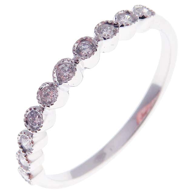 Stackable Rings For Sale 14K White Gold Multi-Stone Stackable Rings For Sale at 1stDibs