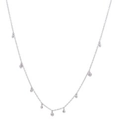 18 Karat Weißgold Diamant Einfacher Strang DBY Halskette