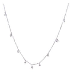 Collier DBY à simple rang en or blanc 18 carats et diamants