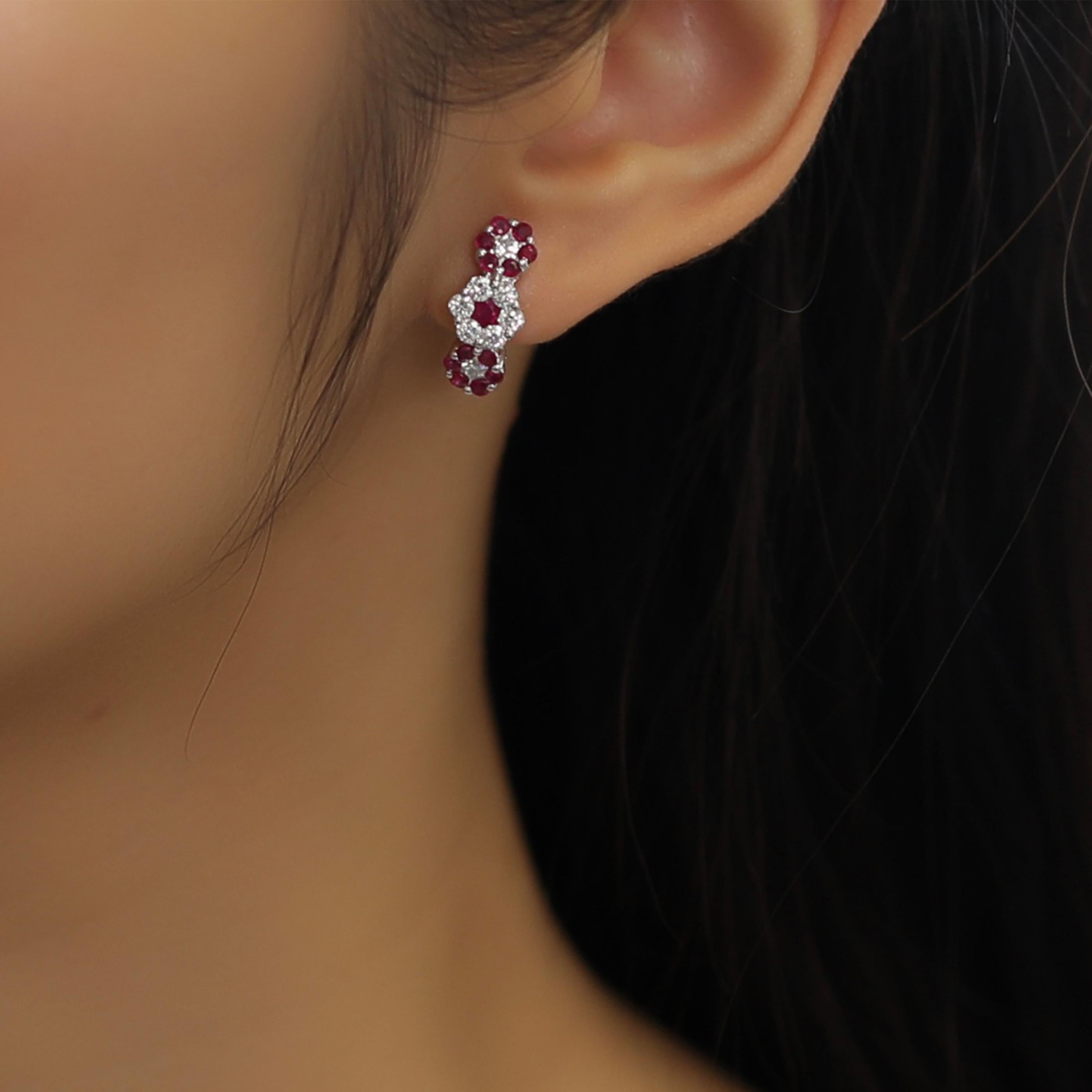 small ruby stud earrings