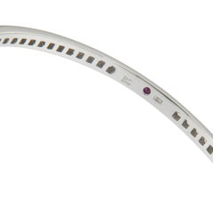 Roberto Coin 18 Karat White Gold and Diamond Solid Bangle Bracelet