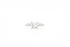 18 Karat Weißgold Diamant- Solitär-Ring