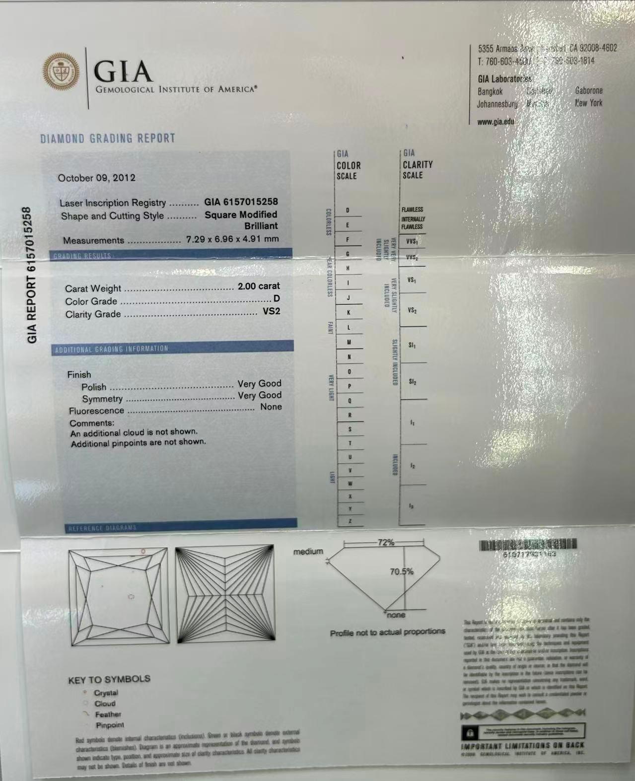 18 Karat Weißgold Diamant- Solitär-Ring im Angebot 2