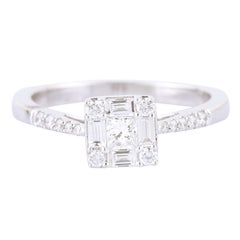 Solitär-Ring aus 18 Karat Weißgold mit Diamant