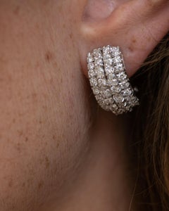 Orecchini con diamante in oro bianco 18 carati