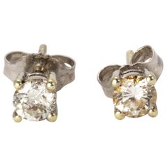Pendientes de oro blanco de 18 quilates con diamantes
