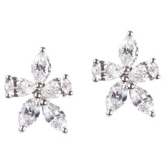 18 Karat Weißgold Diamant-Ohrstecker