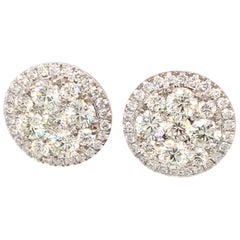 18 Karat White Gold Diamond Stud Made in Italy Come in a box 18 Karat White Gold Diamond Stud Made in Italy Come in a box