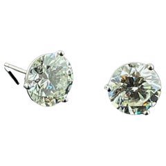 18 Karat Weißgold-Diamant-Ohrstecker 6,08 Gesamtgewicht