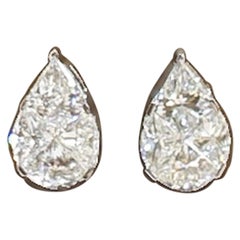 18 Karat White Gold Diamond Studs