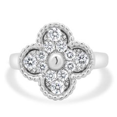 Van Cleef & Arpels Bague Sweet Alhambra en or blanc 18 carats et diamants