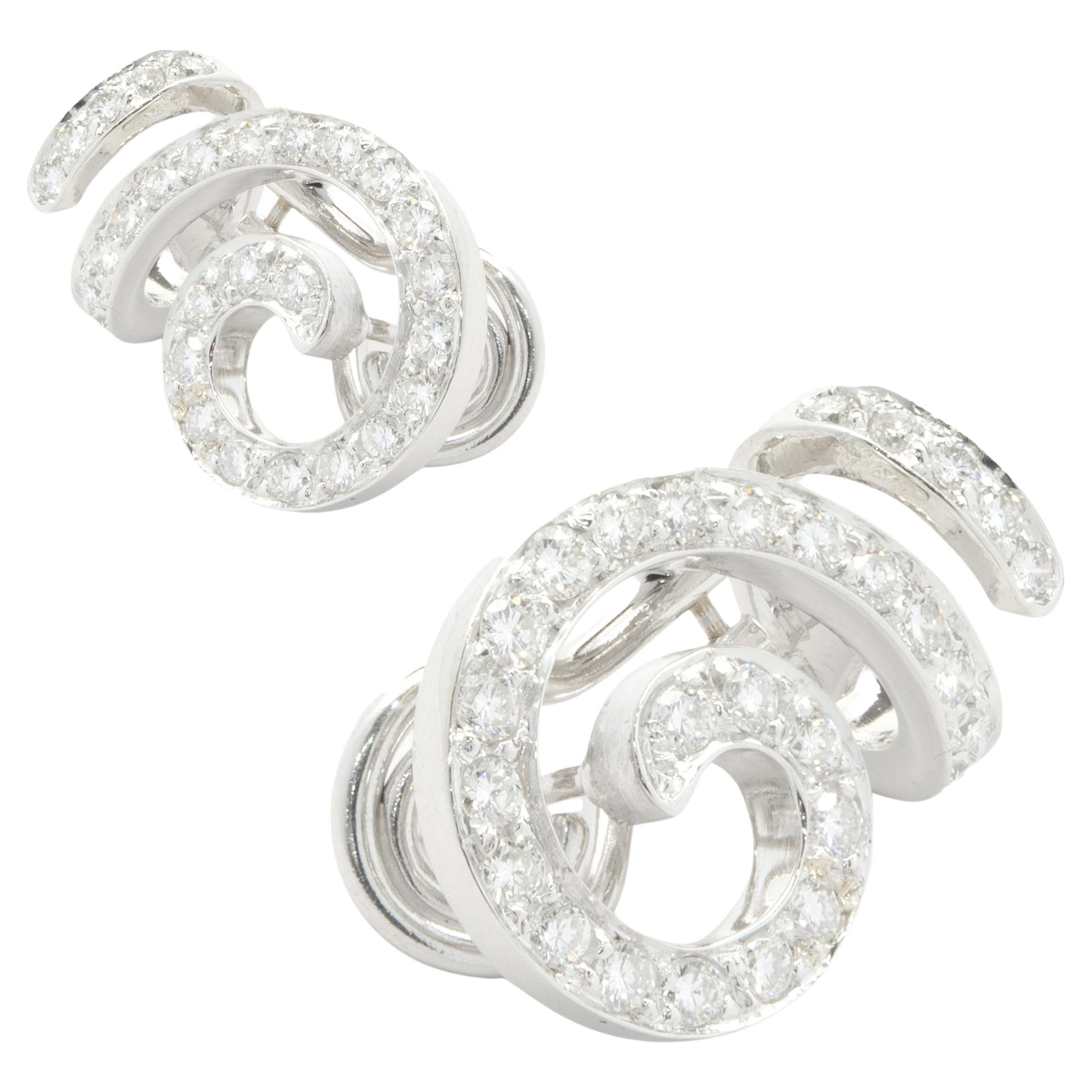 Diamond & 18k White Gold Âme Drop Earring main image 0