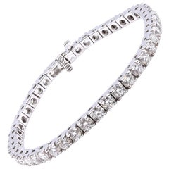 Bracciale tennis con diamanti in oro bianco 18 carati
