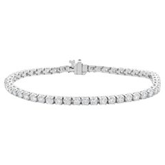 18 Karat White Gold Diamond Tennis Bracelet