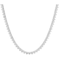 Collier de tennis en or blanc 18 carats et diamants