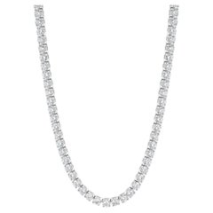 Collana Tennis con diamanti in oro bianco 18 carati