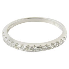 18 Karat White Gold Diamond Wedding Band