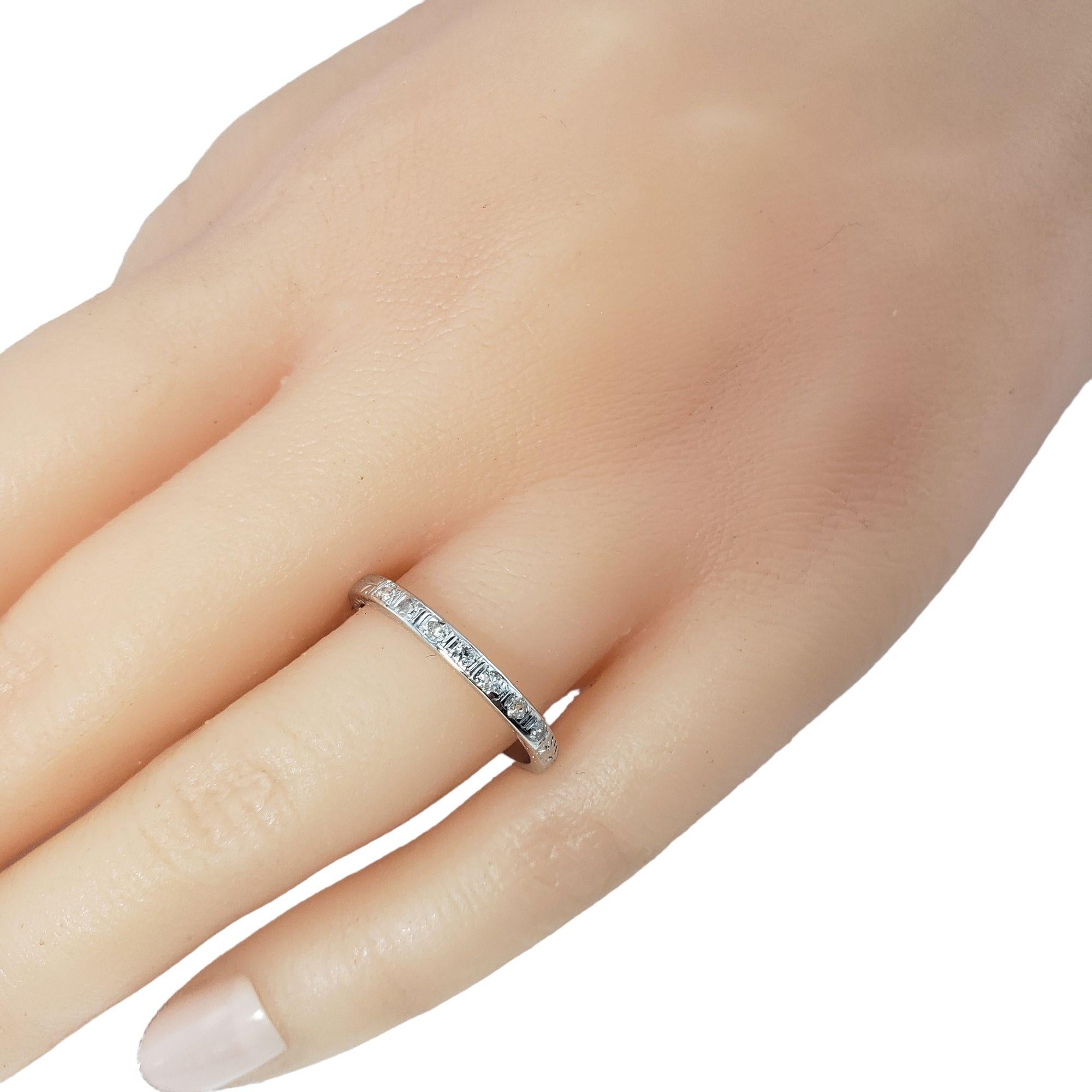 18 Karat White Gold Diamond Wedding Band Ring For Sale 2
