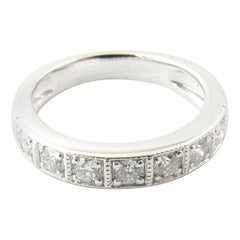 Used 18 Karat White Gold Diamond Wedding Band