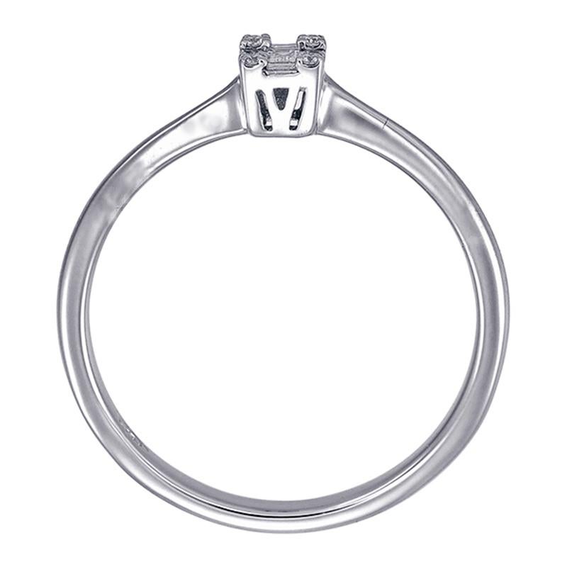 Modern 18 Karat White Gold Diamond Engagement Ring For Sale