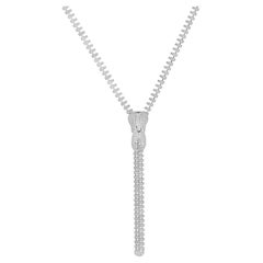 Halskette mit Reißverschluss aus 18 Karat Weißgold mit Diamanten