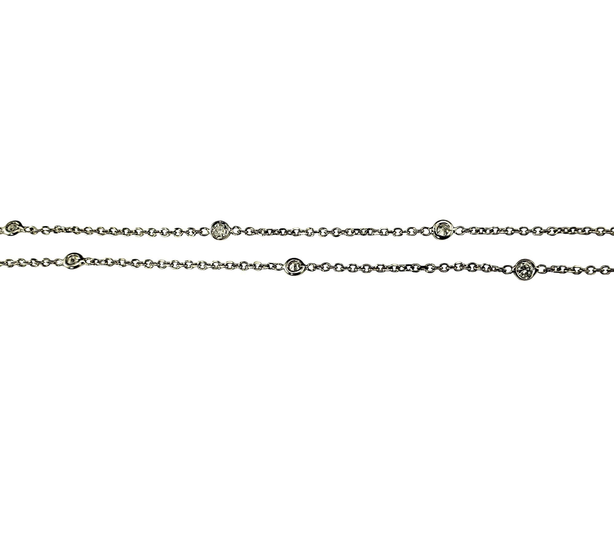 Taglio brillante Collana con diamanti in oro bianco 18 carati #21579 in vendita