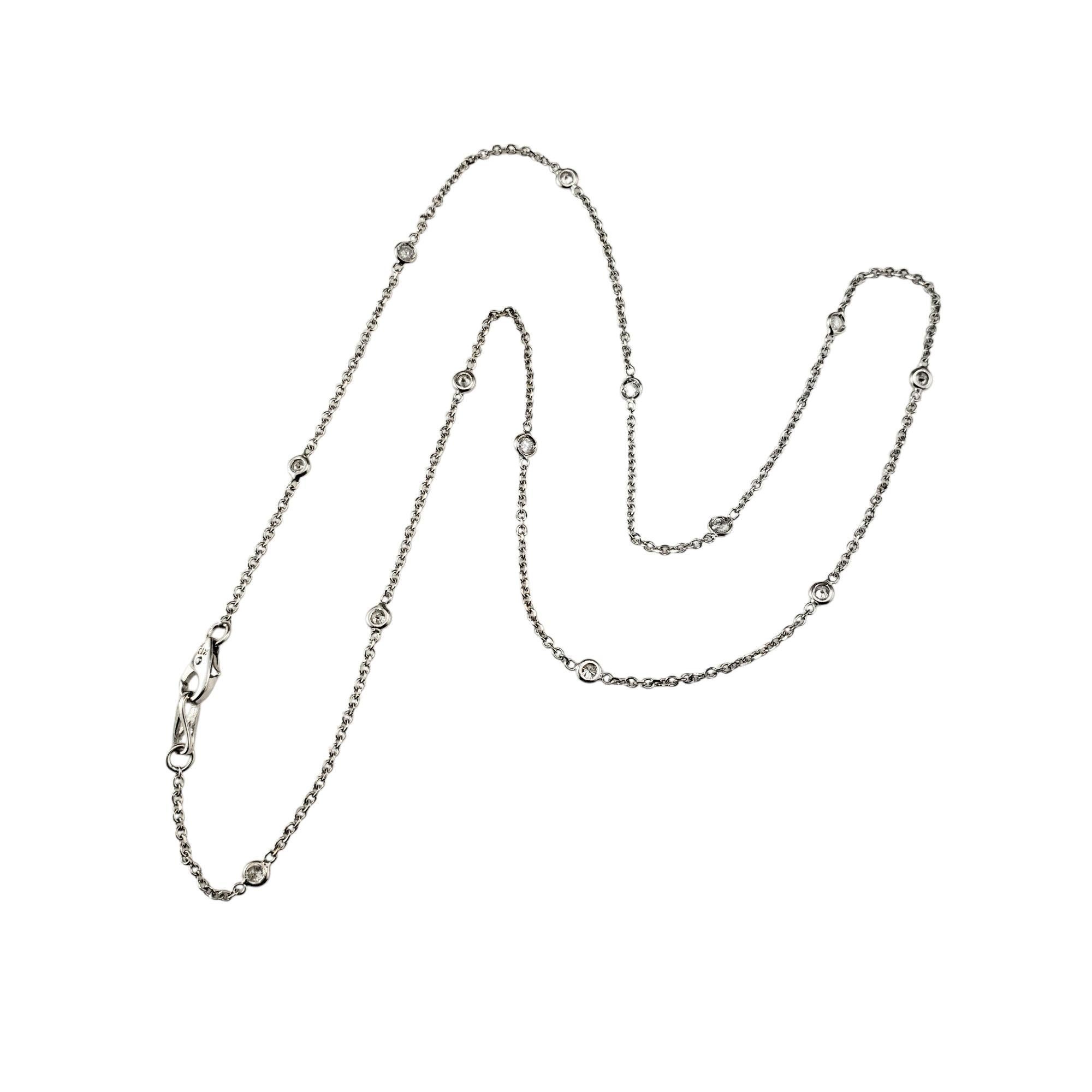 Collana con diamanti in oro bianco 18 carati #21579 In condizioni buone in vendita a Washington Depot, CT