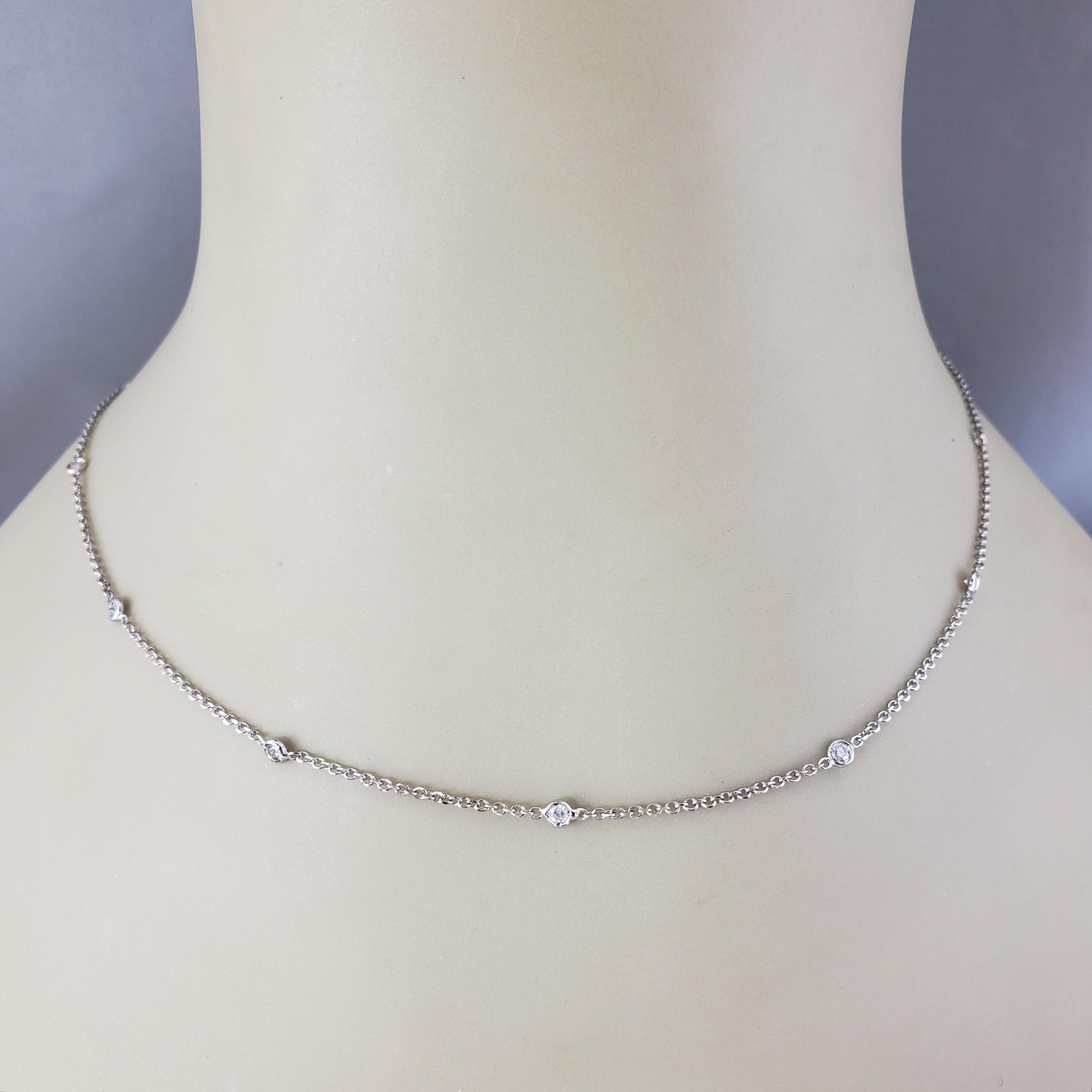 Collana con diamanti in oro bianco 18 carati #21579 in vendita 2
