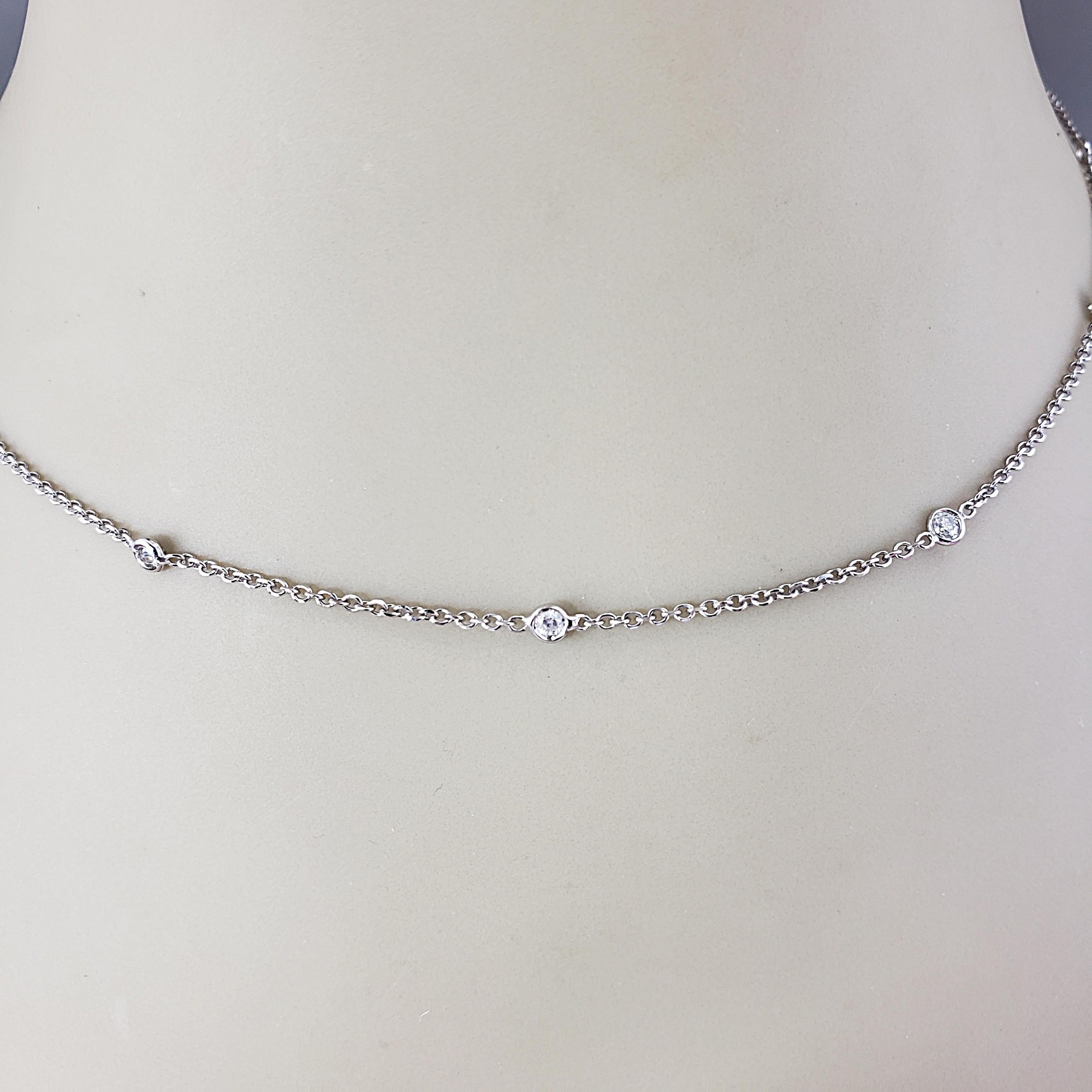 Collana con diamanti in oro bianco 18 carati #21579 in vendita 3