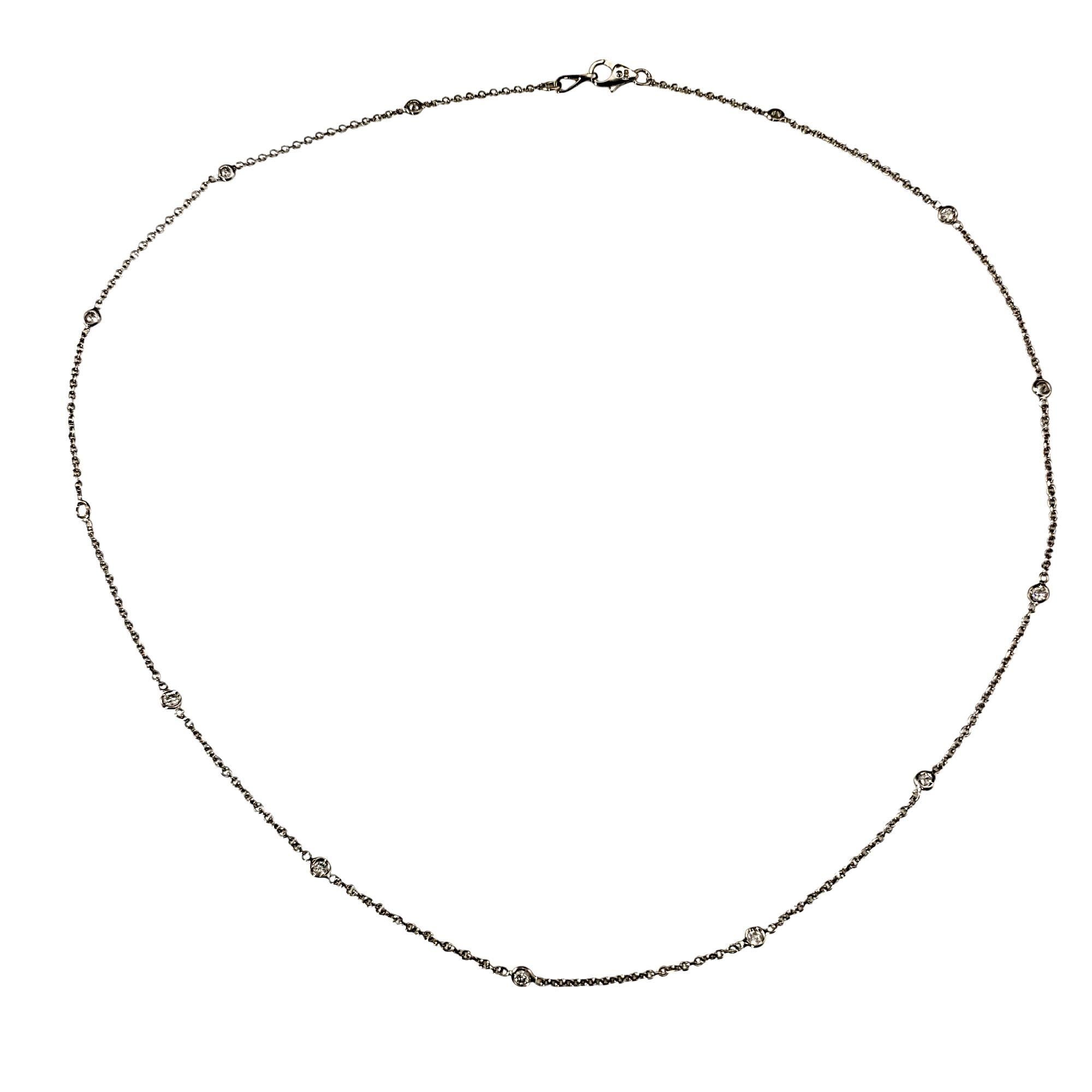 18 Karat Weißgold Diamanten by the Yard Halskette #21579
