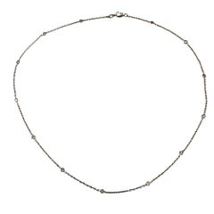 18 Karat Weißgold Diamanten by the Yard Halskette #21579