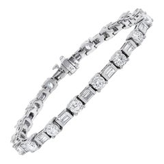 Bracelet tennis élégant en or blanc 18 carats avec diamants