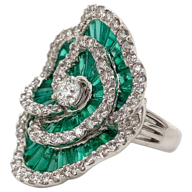 Bague Femme Fleur Diamants Or Blanc 9K - Miore 0.07 Carat Diamants Naturels Brillants