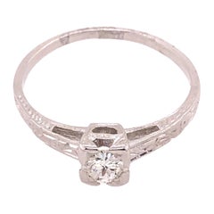 Bague de fiançailles ou bague de mariage en or blanc 18 carats Poids total des diamants : 0,25 carat