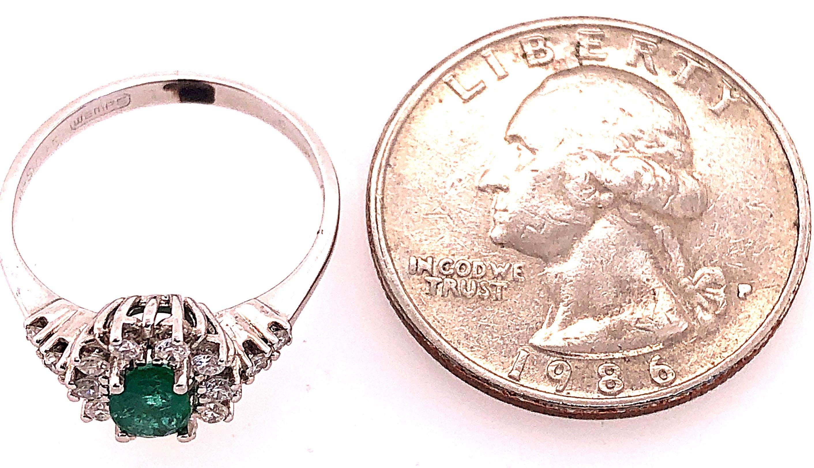 18 Karat Weißgold Mode-Ring mit Wempe-Smaragd und Diamant für Damen oder Herren im Angebot