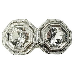 Vintage 18 Karat White Gold Filigree Diamond Ring Size 5.5