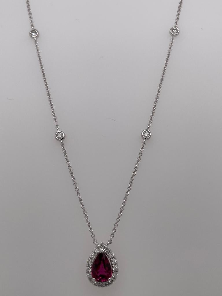 pear shaped ruby necklace