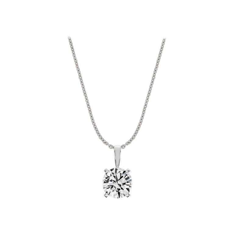 Diamond Necklace 1/4 ct tw Princess & Round-cut 10K White Gold 18