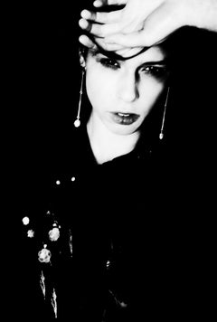 Eighteen Karat White Gold Freesia Contemporary Brooch with Quartz Flower