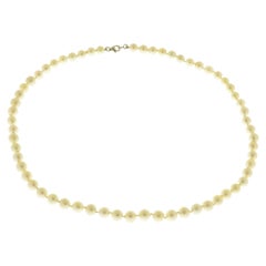 18 Karat White Gold Freshwater Pearls Necklace Handcrafted in Italy