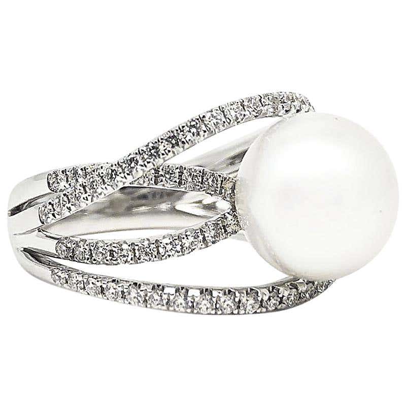 Gilin Aquamarine Diamond and Southsea Pearl Earrings at 1stDibs | pearl ...