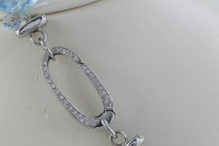 18 Karat White Gold Graduated Aquamarine Briolette and Diamond Necklace, Roberto